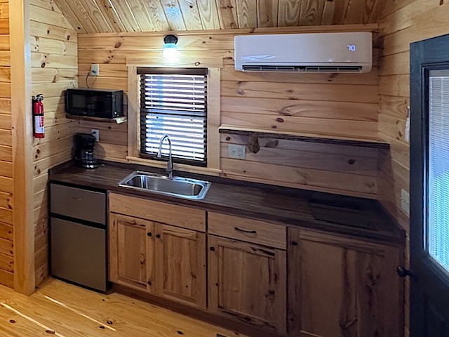 Cabin kitchen area